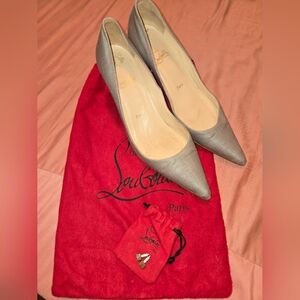 Christian Louboutin Silver Pumps Sz:9.5